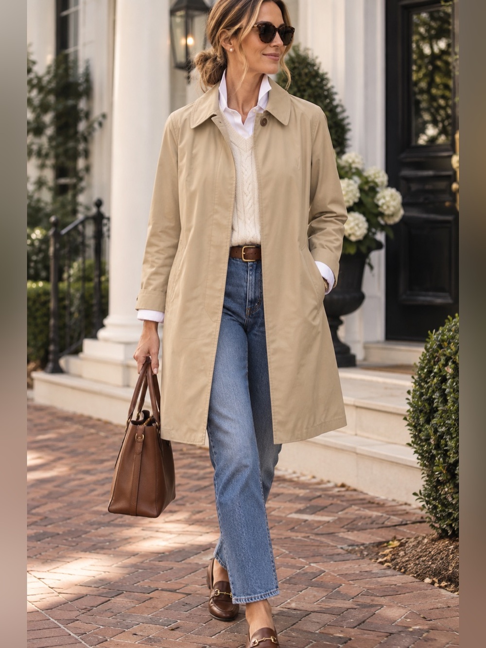 Vintage Misty Harbor Wish Buoy Cloth Khaki Raincoat Trench Coat 14R 60s 70s